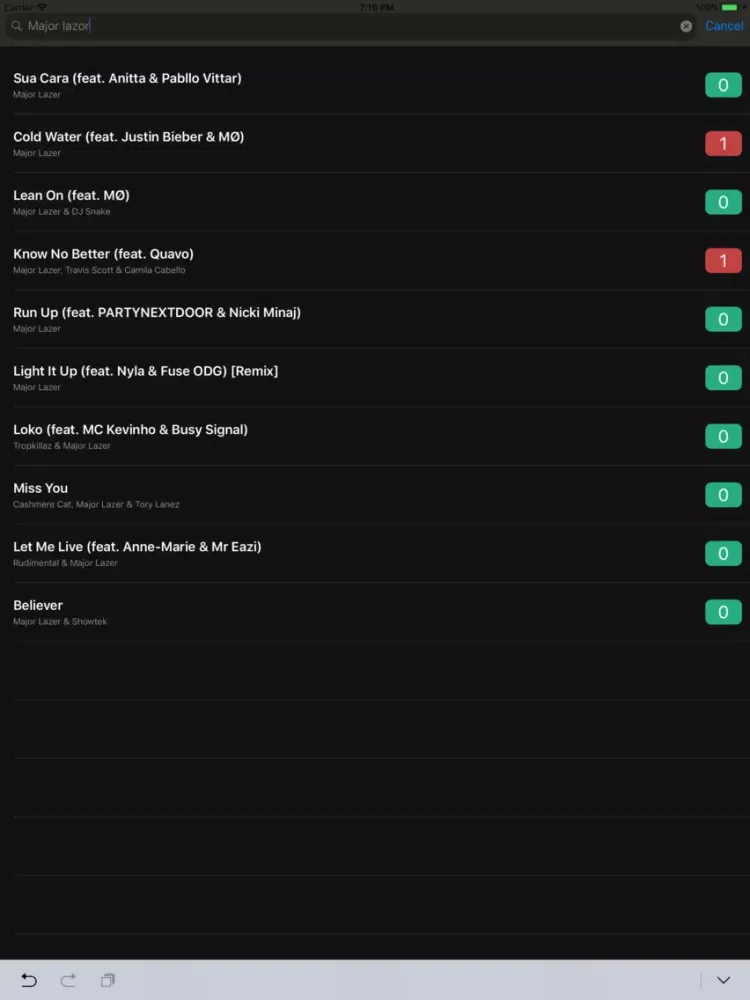 Скриншоты Jukebox Music iPad 
