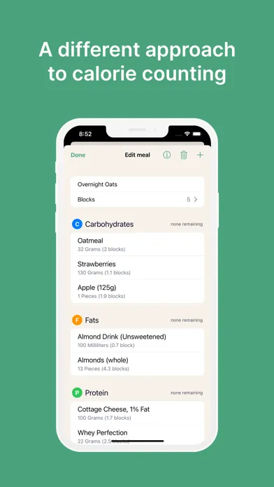 Zone Meal Planner Screenshots