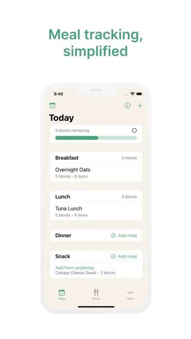 Zone Meal Planner Screenshots