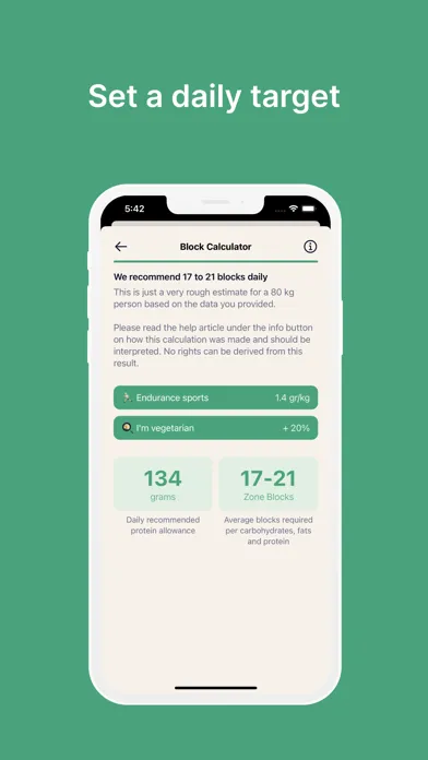 Zone Meal Planner Screenshots