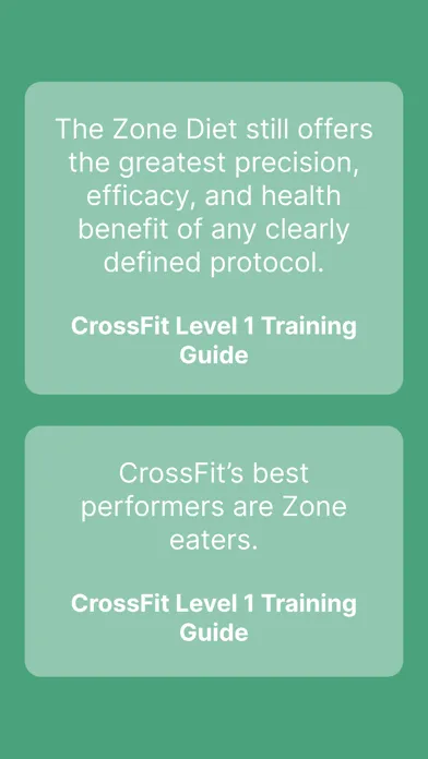 Zone Meal Planner Screenshots