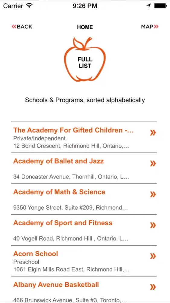 Toronto School Guide Ekran Görüntüleri