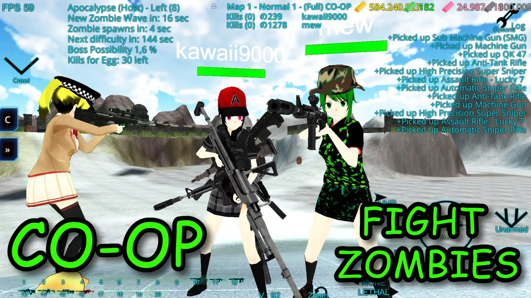 Ảnh chụp màn hình của Yandere Zombie Shooter Online
