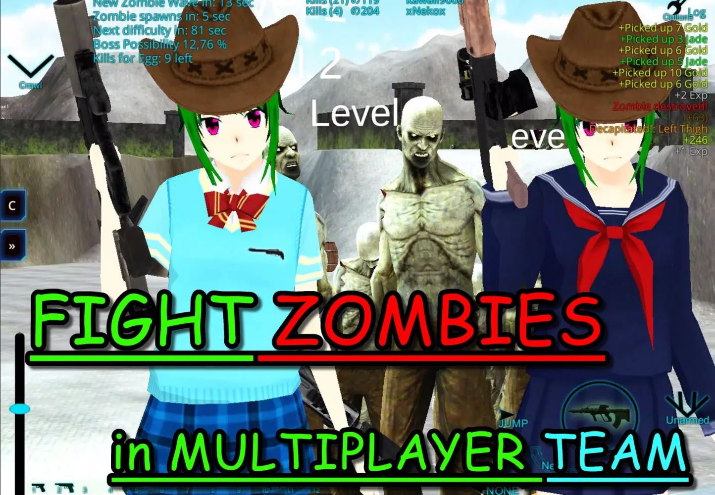Ảnh chụp màn hình của Yandere Zombie Shooter Online