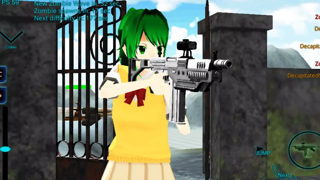 Ảnh chụp màn hình của Yandere Zombie Shooter Online