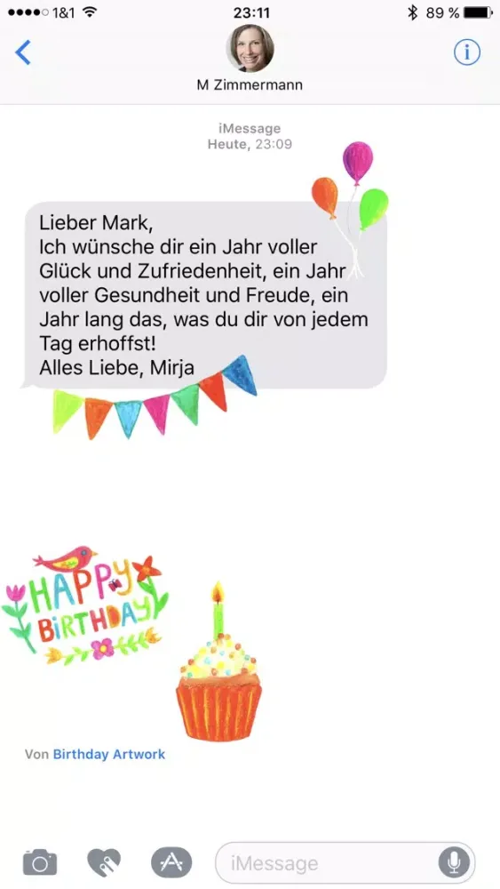 Screenshot di Birthday Artwork
