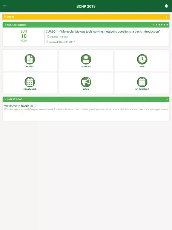 BCNP 2019 iPad  Screenshots
