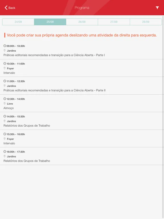 Captures d'écran de SciELO 20 iPad 
