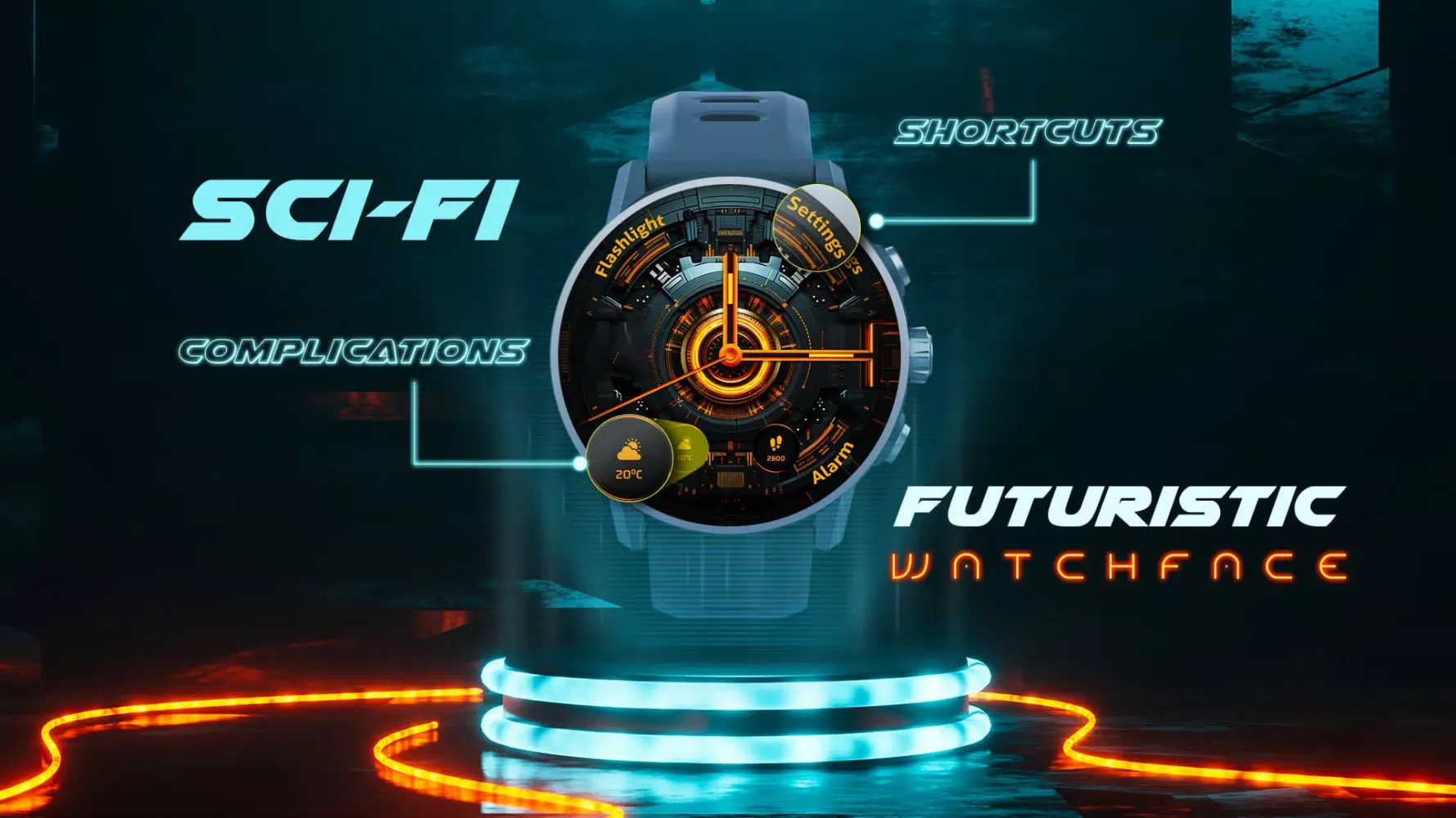 Sci-Fi Futuristic Watch Faces 스크린샷