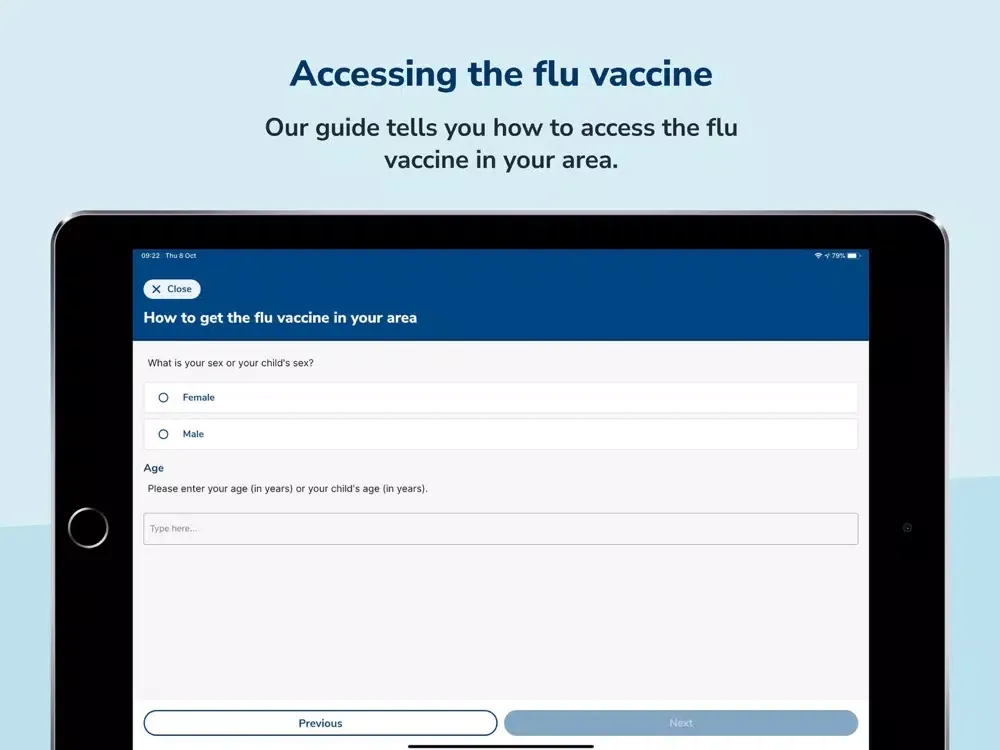 Captures d'écran de COVID-19 and flu information iPad 
