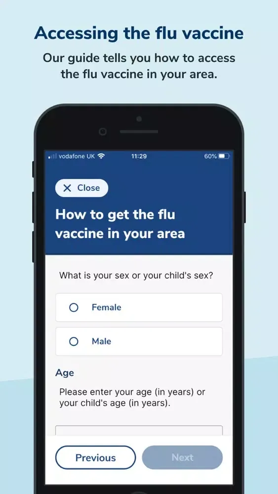 Captures d'écran de COVID-19 and flu information