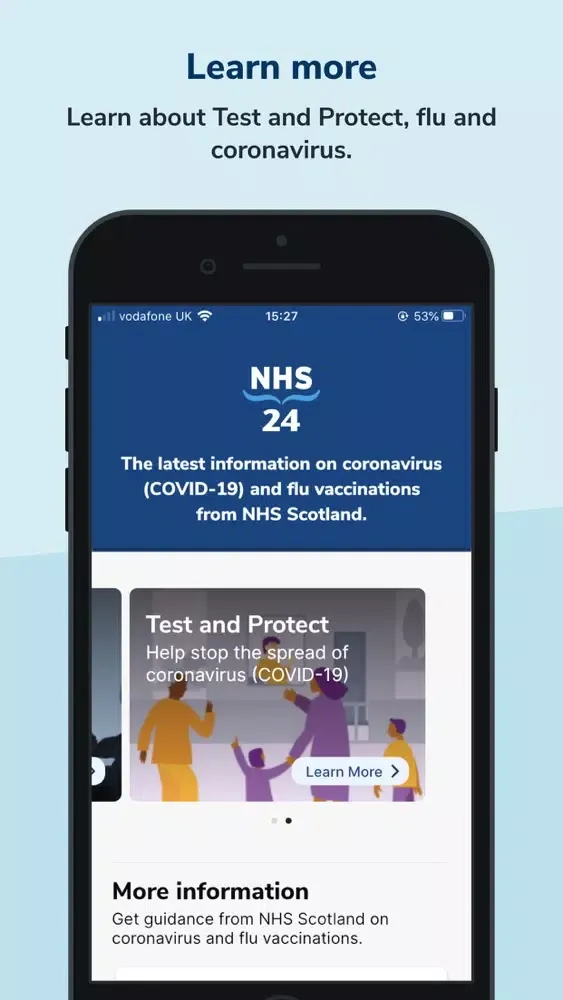 Captures d'écran de COVID-19 and flu information