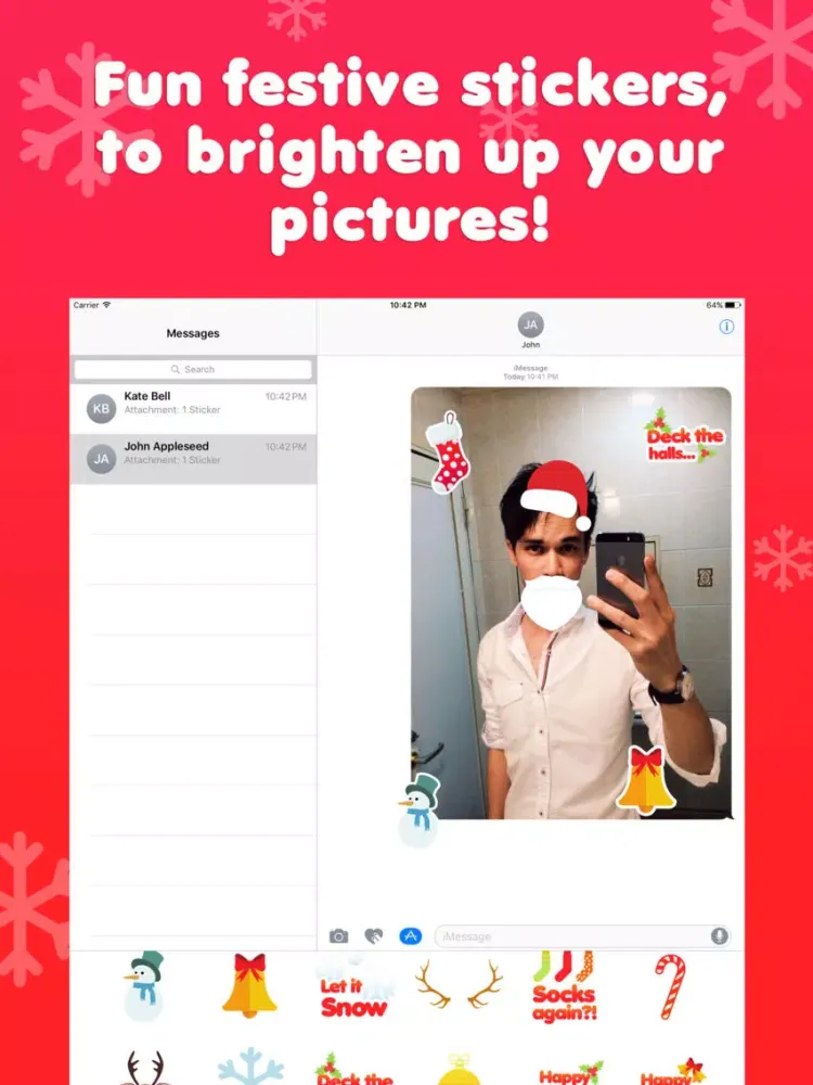 Christmas Emoji - Festive Christmas Stickers! iPad  سکرین شاٹس