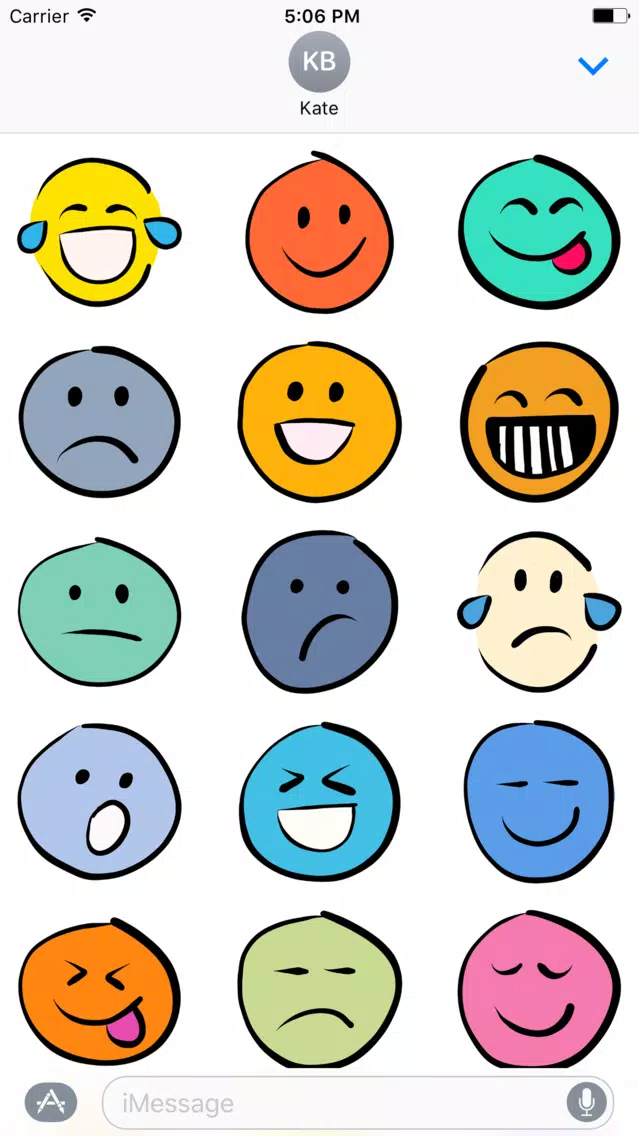 Doodlemoji - Hand-drawn funny emoji stickers应用截图