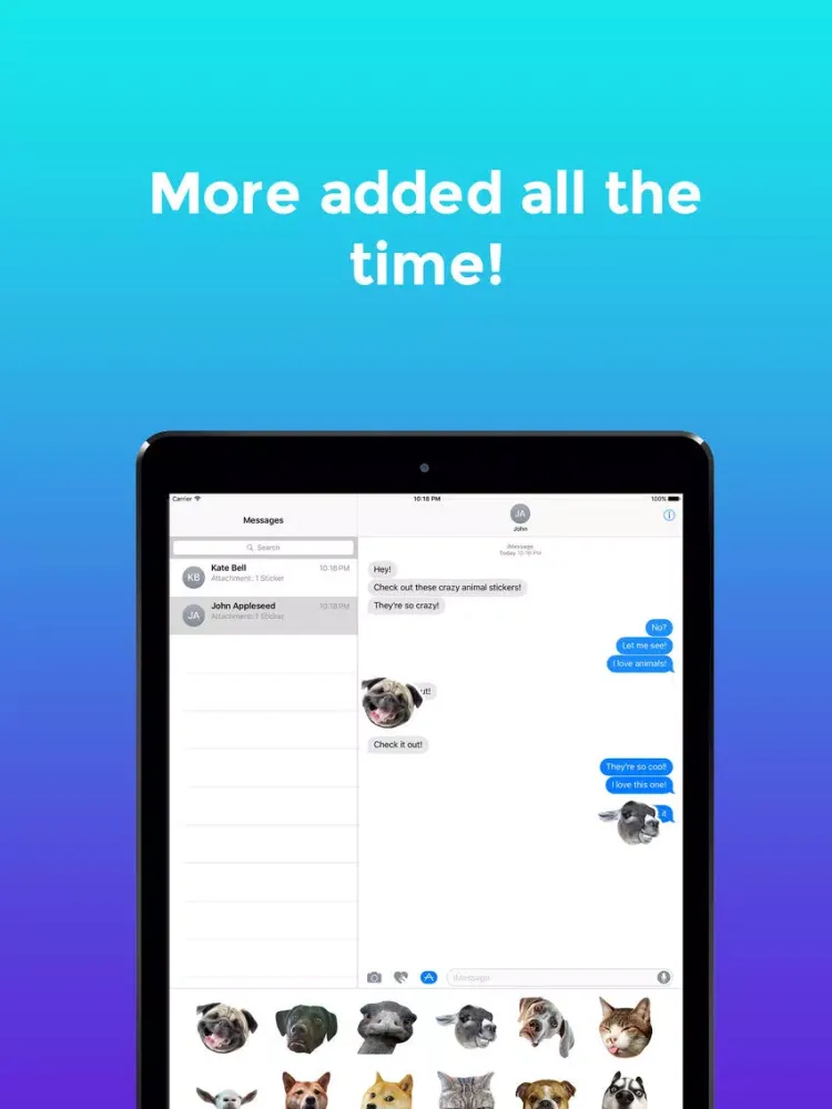 Tangkapan skrin Crazy Animals! Funny animal reaction meme stickers iPad 