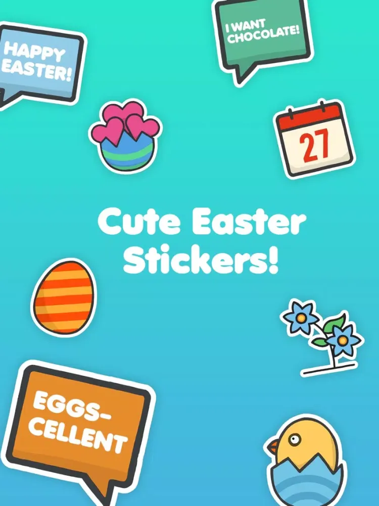 Have a Cute Easter - Funny Easter Emoji Stickers iPad  स्क्रीनशॉट