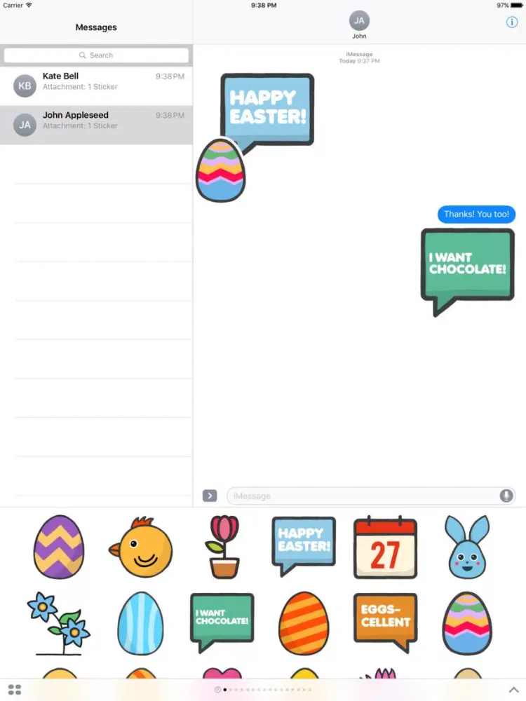 Have a Cute Easter - Funny Easter Emoji Stickers iPad  स्क्रीनशॉट