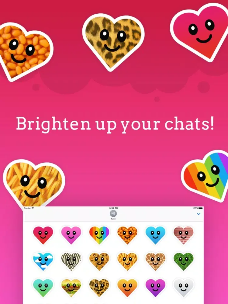 Captures d'écran de Happy Hearts | Smiley and Cute Heart Emoji iPad 