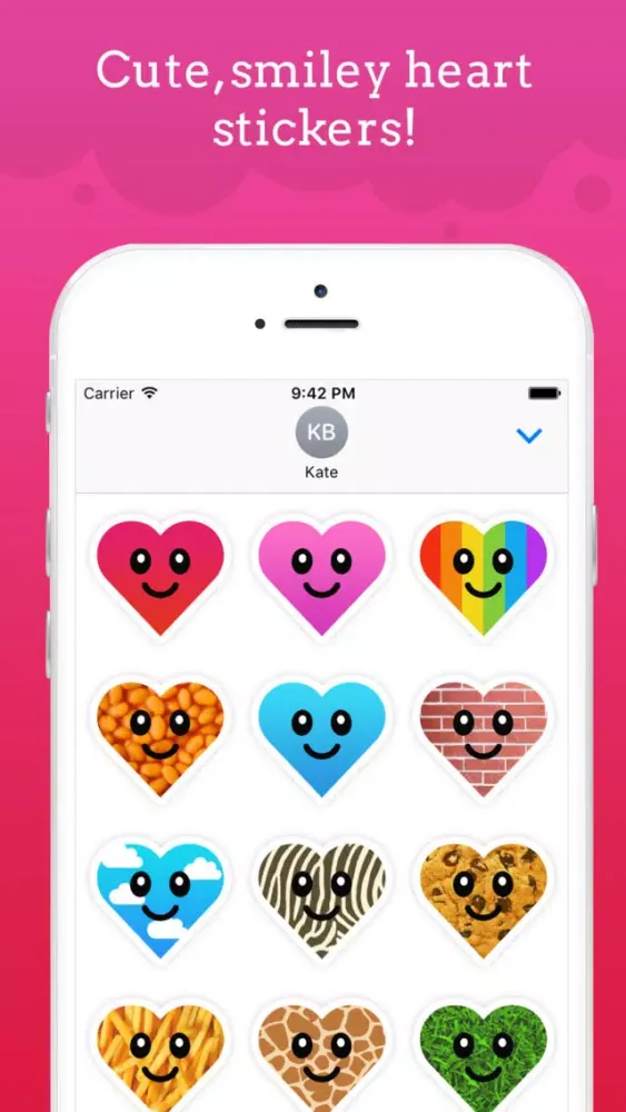 Captures d'écran de Happy Hearts | Smiley and Cute Heart Emoji