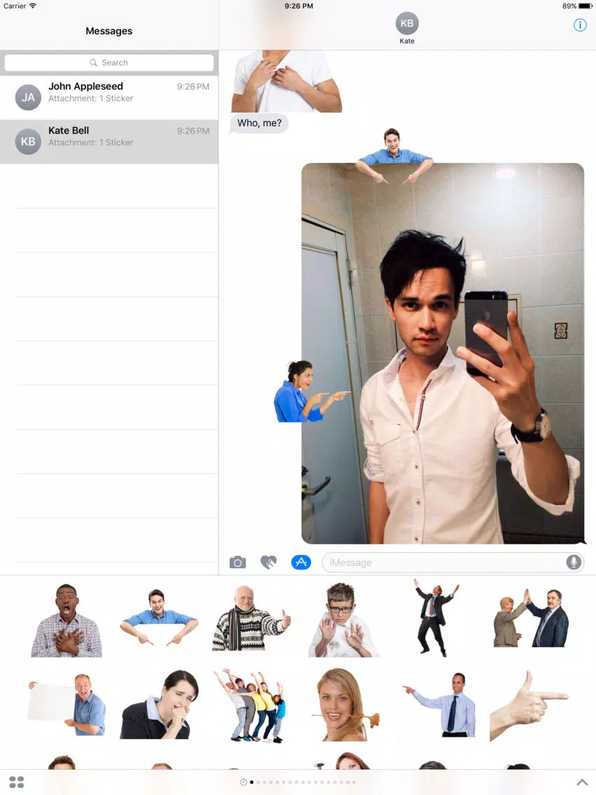 Screenshot di Stockmoji - Funny & Awkward Stock Photo Emoji iPad 