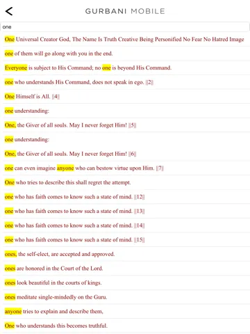 ภาพหน้าจอของ Gurbani Mobile iPad 