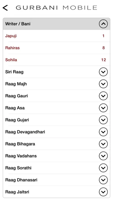 ภาพหน้าจอของ Gurbani Mobile