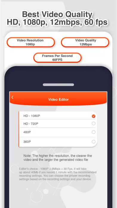 Captures d'écran de Screen Recorder: The recording