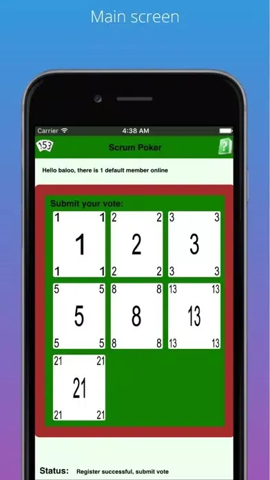 Scrum Poker Teams स्क्रीनशॉट