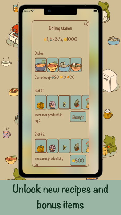 Capturas de pantalla de Frog Cafe idle cooking
