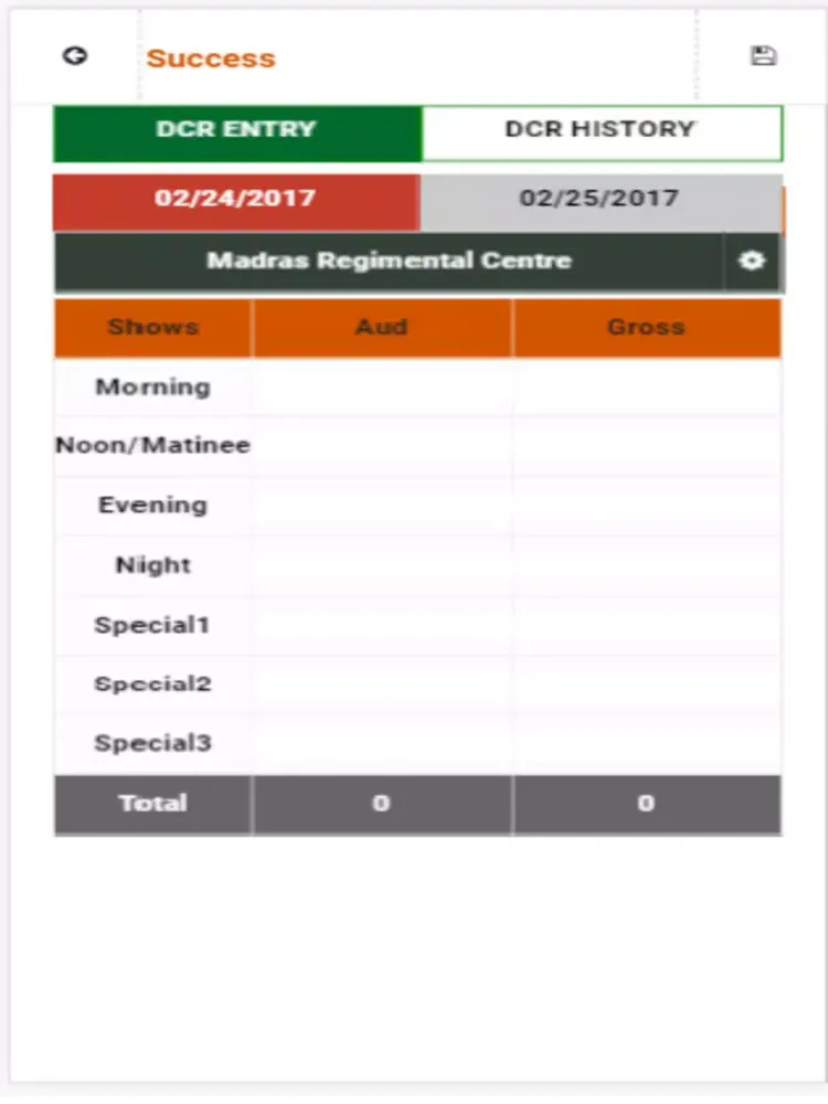 Ảnh chụp màn hình của SPI DCR iPad 
