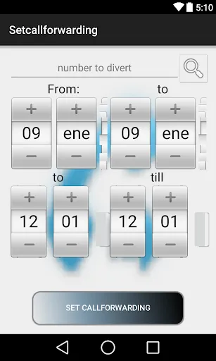 Tangkapan skrin Call Forwarding  & scheduled