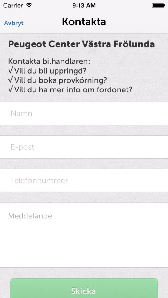 Peugeot Center Göteborg Screenshots
