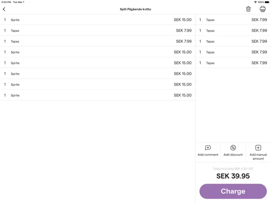 Tangkapan layar Flo POS iPad 