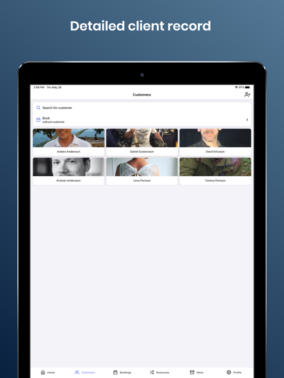 BokaMera Admin iPad  Screenshots