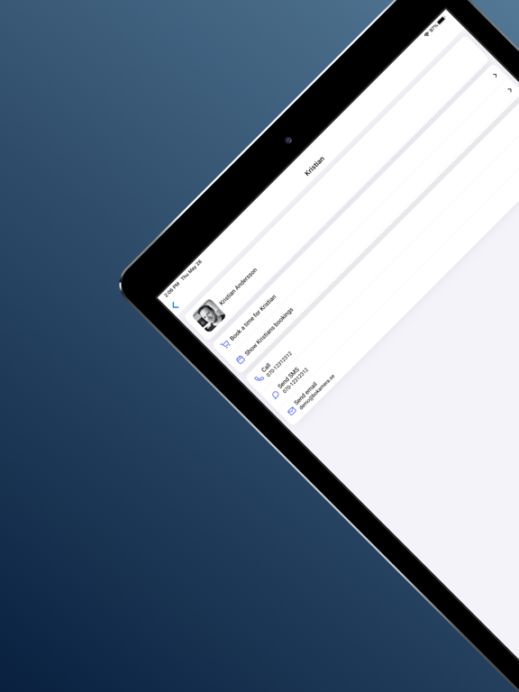 BokaMera Admin iPad  Screenshots