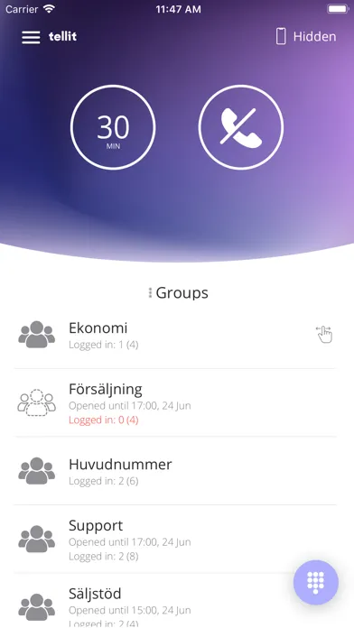 Ảnh chụp màn hình của Tellit