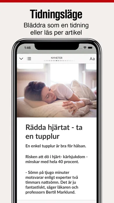 Capturas de tela do Aftonbladet tidning