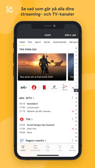 Captures d'écran de tv.nu: Streaming- & TV-guide