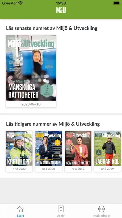 Miljö & Utveckling Ekran Görüntüleri