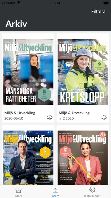 Miljö & Utveckling Ekran Görüntüleri