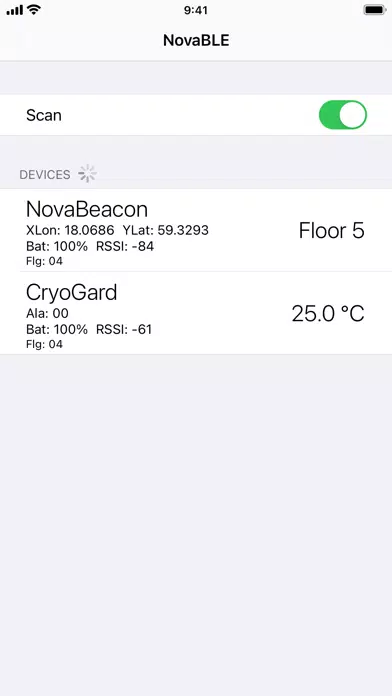 NovaBLE سکرین شاٹس