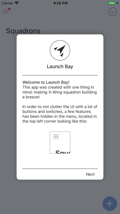 Capturas de tela do Launch Bay