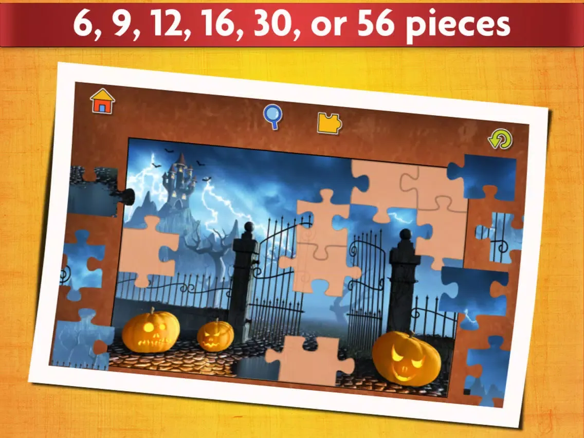 Halloween Puzzles - Relaxing photo picture jigsaw puzzles for kids and adults iPad  স্ক্রিনশট