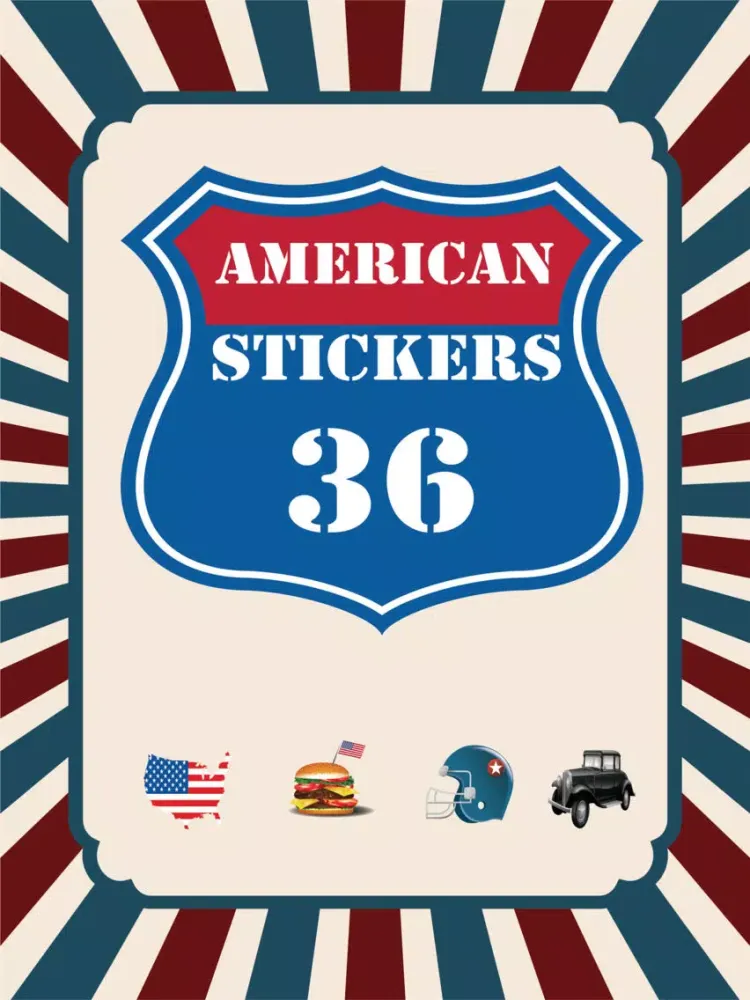 Tangkapan layar American Sticker Pack iPad 