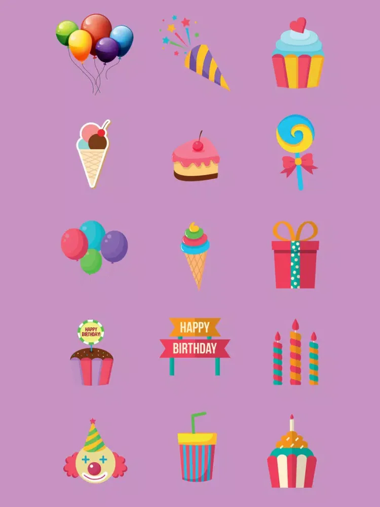 The Birthday Stickers iPad 应用截图