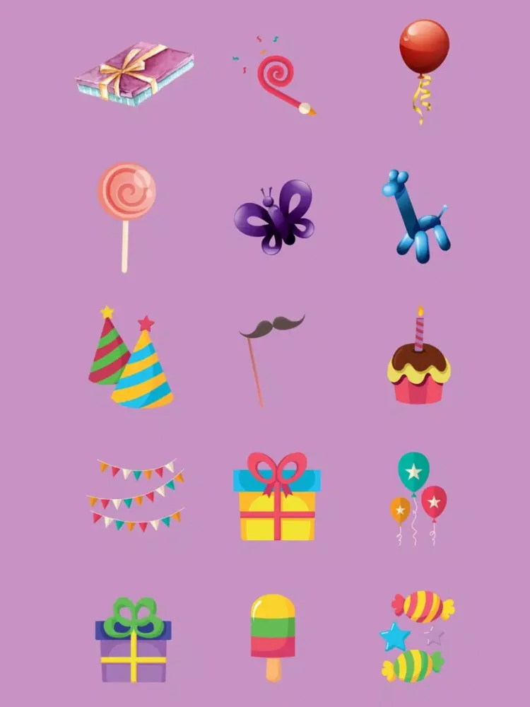 The Birthday Stickers iPad 应用截图