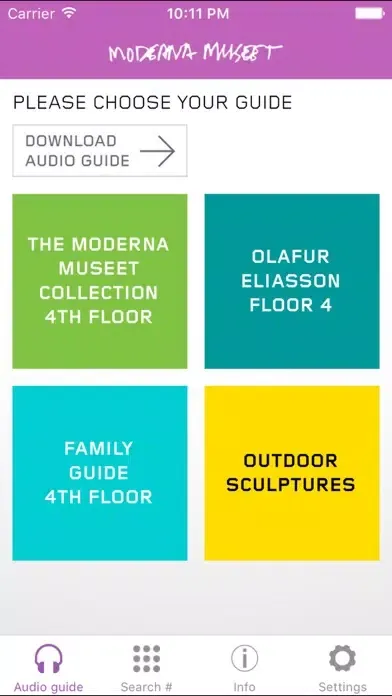Moderna Museet audio guide應用截圖