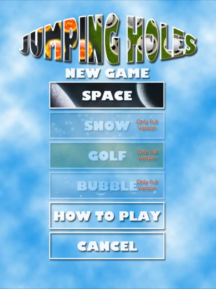 Jumping Holes Lite iPad 应用截图