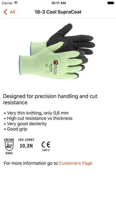 Screenshot di Eureka Safety Gloves