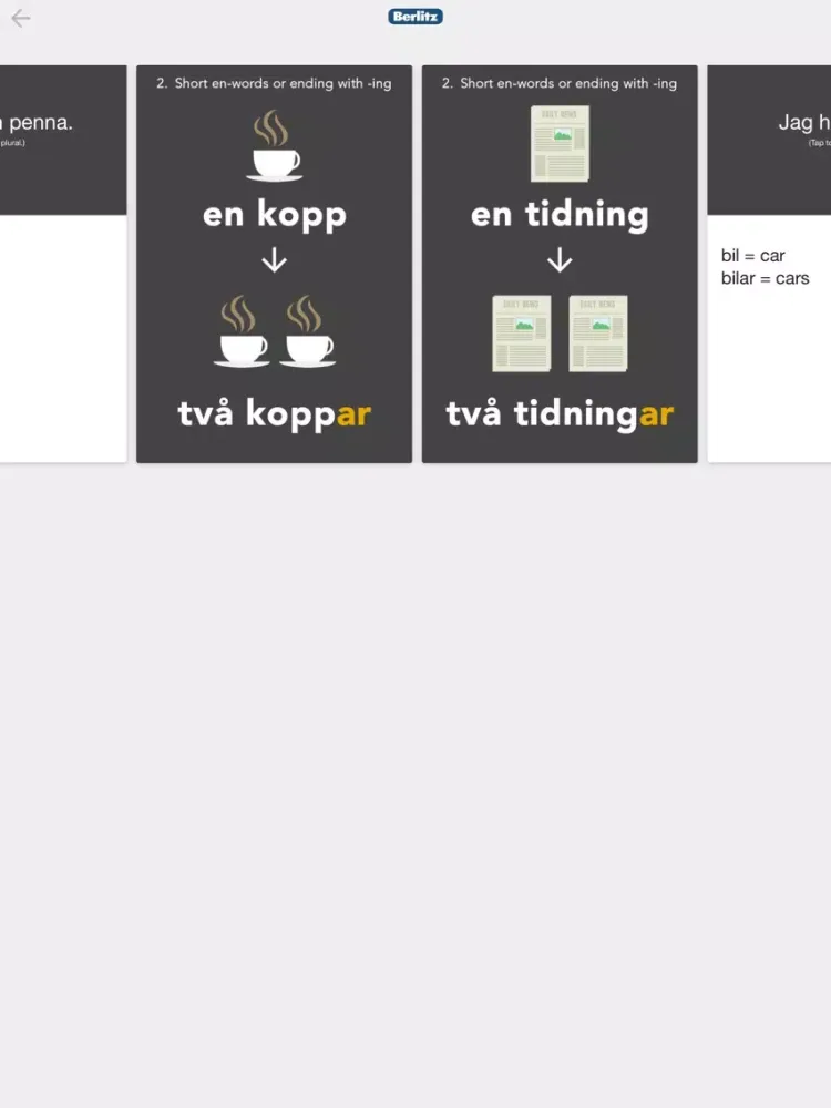 Captures d'écran de Berlitz Svenska iPad 
